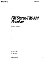 Sony STR-D911 - Owners Manual 